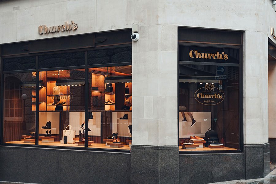 Outside Church's  shop on Jermyn Street london